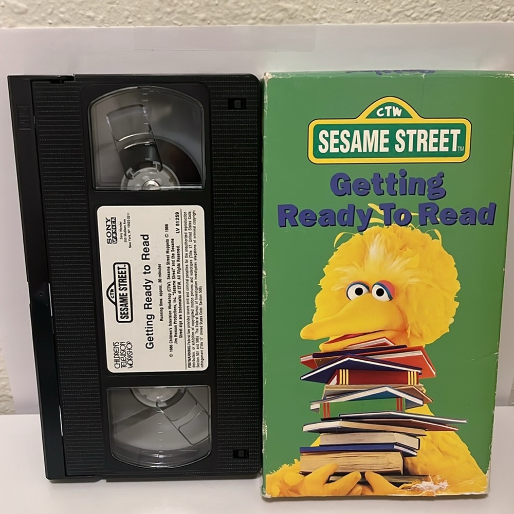 Sesame Street Getting Ready to Read VHS